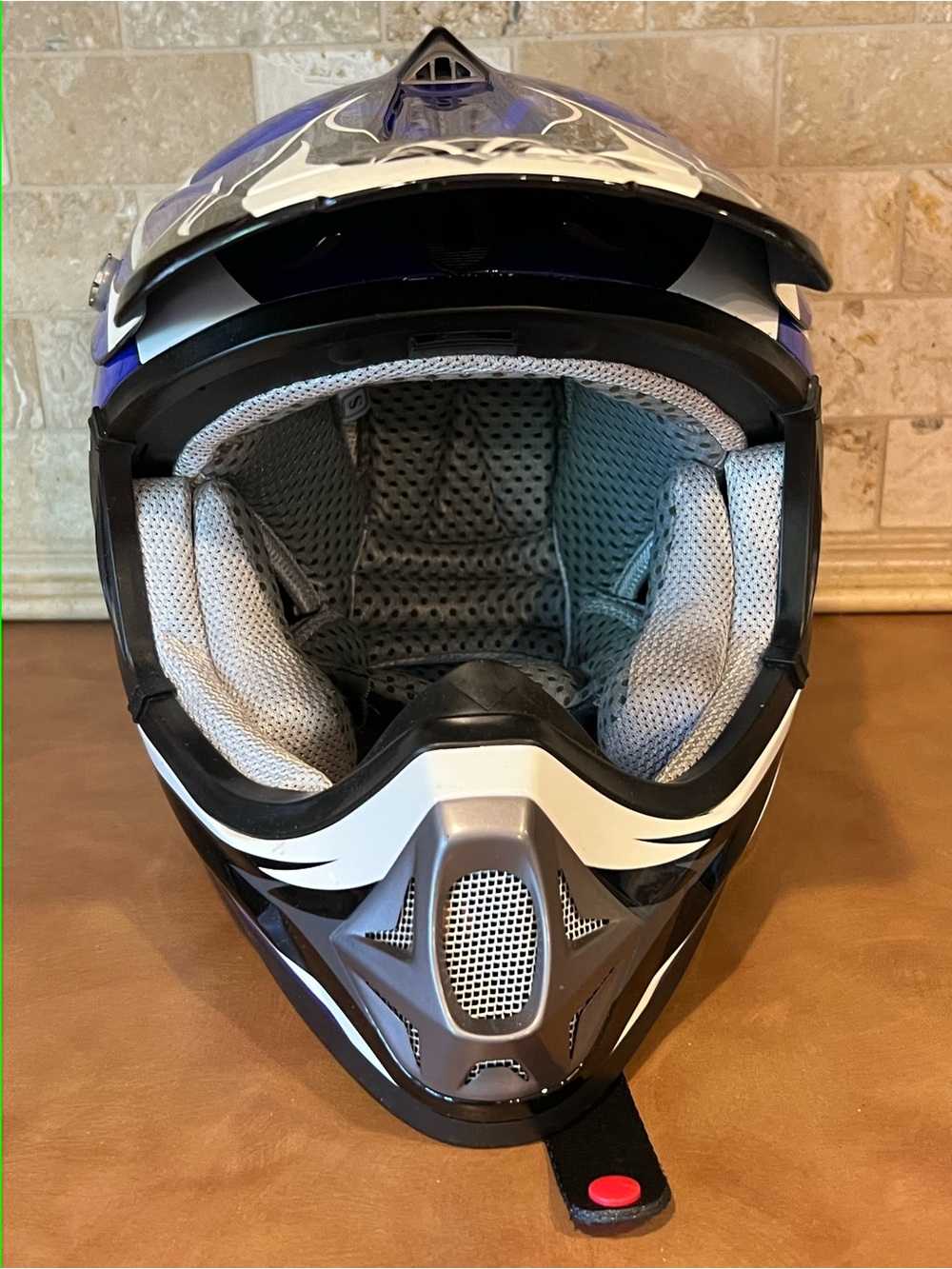 Vega viper wildcat Blue Graphic Off Road Motorcycle Helmet, Kids Small - Picture 4 of 8